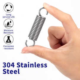 GUNGY Extension Spring 60mm Tension Spring With Dual Hook in 304 Stainless Steel OD 15mm Wire Diameter 2.2mm Max Load 11.8KG 2.2x15x60mm 2 Pieces