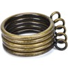 36 Pcs 1.5-Inch Inner Diameter Curtain Rings with Eyelets,Fits Up