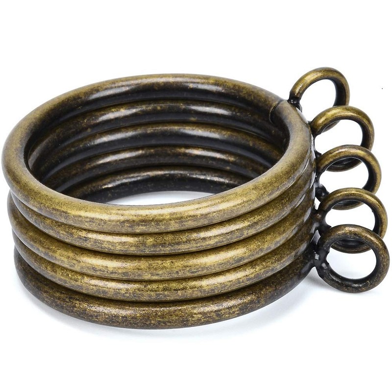 36 Pcs 1.5-Inch Inner Diameter Curtain Rings with Eyelets,Fits Up