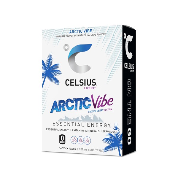 CELSIUS® On-the-Go Powder Sticks Arctic Vibe, Essential Energy 2.6 Oz