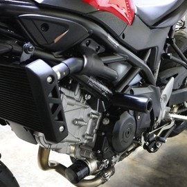 Shogun Suzuki SV 650 SV650 SV650X 2017 2018 2019 2020 2021 2022 2023 Black Complete No Cut Frame Slider Kit Includes No Cut Frame Sliders Swing Arm Spools and Bar Ends - 755-5649 - MADE IN THE USA