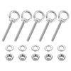 sourcing map Threaded Eye Bolts, 5Set M6x50mm - 304 Stainless