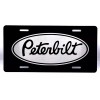 Laser Peterbilt black laser engraved license plate