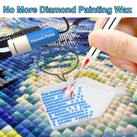 Electric Diamond Art Painting Pen, Diamond Art Kits for Adults, Vacuum Diamond Art Painting Pen Kits, Diamond Art Accessories Tools, Diamond Painting Accessories Tool (Blue)