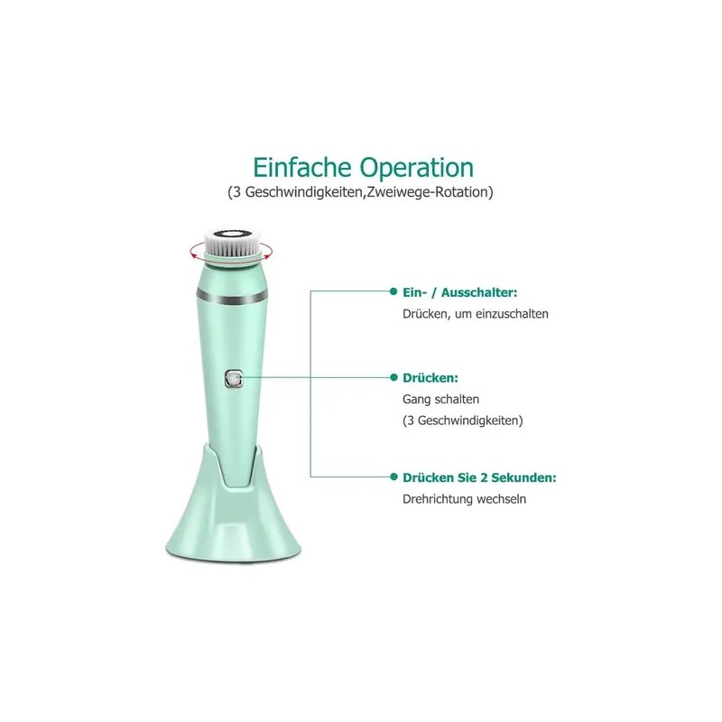Cepillo De Limpieza Facial Multifuncional Masaje Con 3 Modos