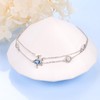 HOOHWE Layered Ankle Bracelets for Women 925 Sterling Silver Sea
