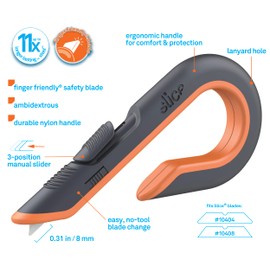 Slice 10503 Box Cutter, Retractable, Utility Knife, Finger Friendly edge, Stays Sharp up to 11x Longer Than Metal , 6 Pack