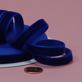 Royal Blue Velvet Ribbon, 3/8 X 25Yd by Paper Mart