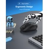 RAPIQUE Bluetooth Wireless Mouse - (BT1/BT2+USB) Tri-Mode High Performance, Rechargeable,