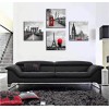 sunfrower City Wall Art Framed Grey Red Black Cityscape Pictures