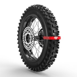 1PZ WR2-SNX 12mm Axle 14" Rear Wheel Rim Tire Assembly 90/100-14 Tire Replacement for 125cc 140cc 150cc 160cc Pit Dirt Bike KLX65 Apollo Kayo TT 125 140 Includes Brake Rotor and 480-41T Sprocket