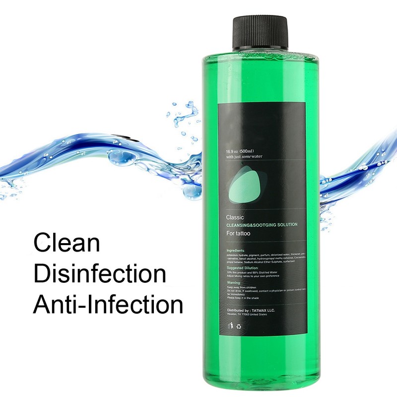 500ml Green Soap Tattoo Cleansing Soothing Solution Skin Clean Tattoo