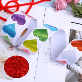 YUEMING Sticker Set Hearts, 500 Pieces Heart Stickers in 8 Colours, Heart Stickers Ideal for Wedding, Gifts, DIY, Letters, Postcards, Valentine's Day, Scrapbooking, Decoration 1.5 cm