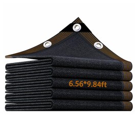 90% Sun Shade Cloth, 6.56 x 9.84FT Shade Mesh Cloth for Greenhouse Plant Backyard and Patio Sunshade Pergola(Black)