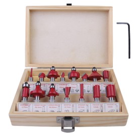 15 Pieces Professional Router Bit Set:YIDM Router Bit for Router 8mm Shank Router Bit Set Woodworking Tools with Wrench, Router Accessories for Wood with Storage Case