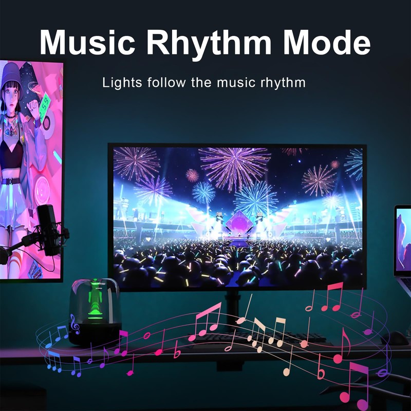 Gaming Monitor Light, MIHEAL 24" Backlight with Screen Color sync