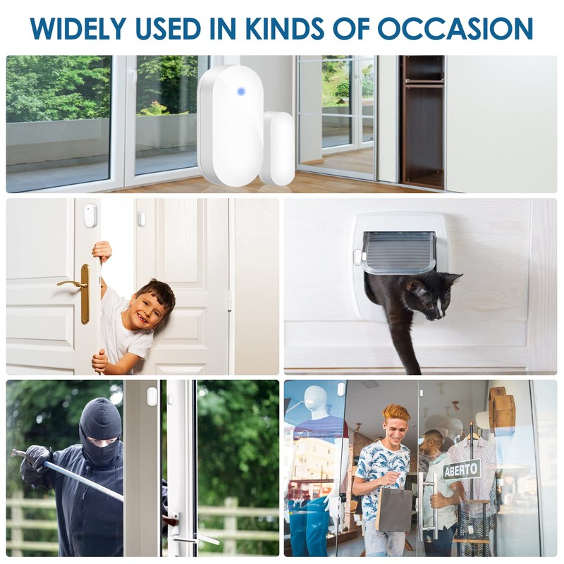 BITIWEND Mini Door/Window Sensor for Entrance Bell, Wireless Magnetic Wireless