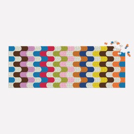 Galison Jonathan Adler Bargello 1000 Piece Panoramic Puzzle from 39" x 14" Landscape Puzzle, Chic and Modern Design, Thick & Sturdy Pieces, Challenging Activity for Adults, Makes a Great Gift!