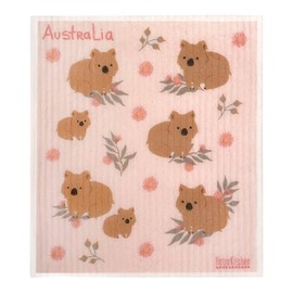 Retro Kitchen Compostable Sponge Cloth - Wombats, 1 Cloth