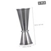 Mobestech 3Pcs Double Jigger Measuring Cups Stainless Steel Cocktail Jiggers