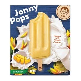 JonnyPops Mango and Cream Smoothie Pops, 2.06 Fluid Ounce - 4 count per pack -- 6 packs per case.
