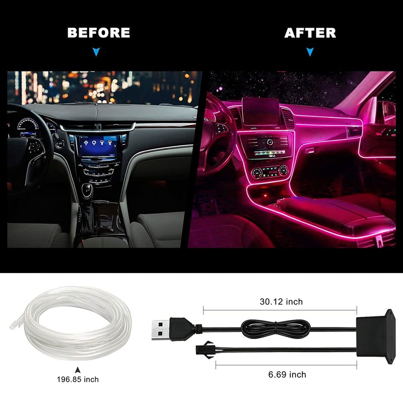 LED Interior Lighting Car, 5 m Interior Lighting, Multicoloured Waterproof