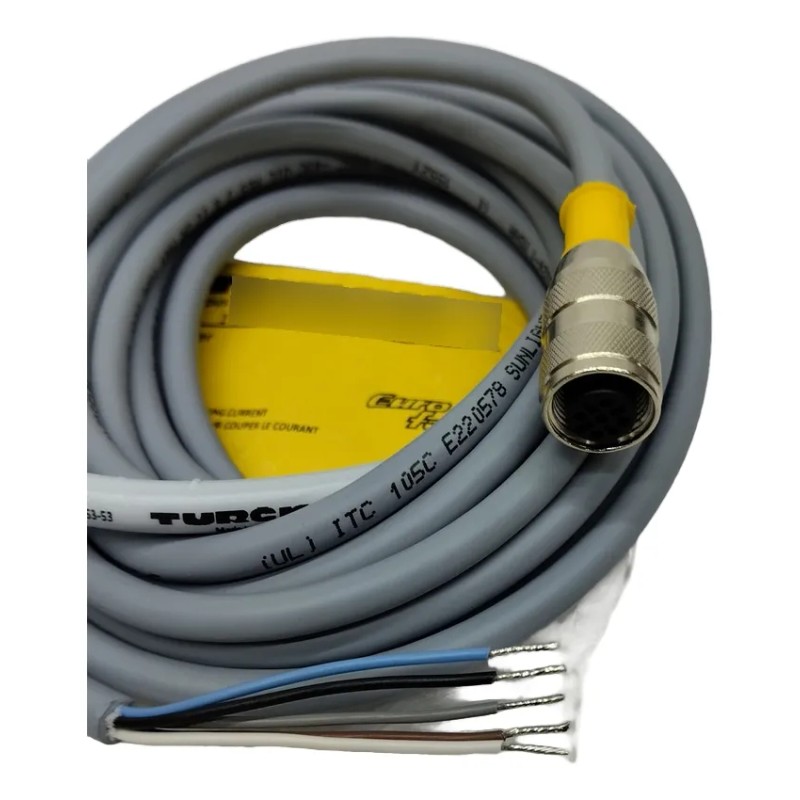 Cable Turck Turck Rk 4.5t-4/sv U0953-53 Hembra M12 5 Hilos