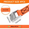 GAOHUI 4 Pack Ratchet Straps, Heavy Duty Tensioning Belts, Adjustable