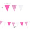 32Ft Hot Pink Party Decorations Pink Buffalo Plaid Checkered White