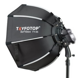 T&YFOTOP 47.2 inches/120 Centimeters Octagonal Softbox with S-Type Bracket Mount, Carrying Case Compatible with Camera Flash Speedlites TT560 NW565 NW625 NW635 NW670 750II, etc (120cm softbox
