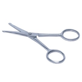 Premium 10cm Safety Scissors for Baby Nails, Nose, Eyebrows & Facial Hair – Rounded Tip Stainless Steel Grooming Kit for Precise Trimming & Manicure/Pedicure