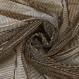 MAYJOYDIY 3 m Sandwich Mesh Fabric Coffee 150cm Light Elastic Spacer Mesh Fabric Slide Silk Stretch Mesh Fabric Polyester Mesh Netting for DIY Craft Hat Skirts Bags Decoration