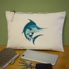 'Blue Marlin' Canvas Clutch Bag/Accessory Case (CL00043931)