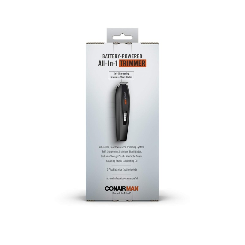 ConairMAN All-in-One Beard Trimmer for Men, Includes Nose and Ear