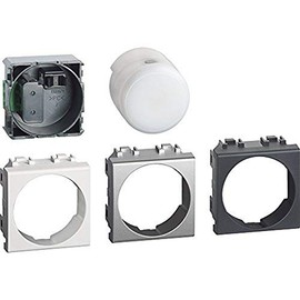 BTicino LN4380N Torcia Emergenza Estraibile e Portatile Ricaricabile a LED Livinglight, 2 Moduli.