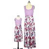 Mommy and Me Matching Maxi Dresses,Sleeveless Top Bohemia Floral Printed