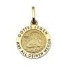 Guardian Angel God's Blessing Pendant Partially Matte 333 Yellow Gold