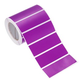 PATIKIL Colored Thermal Labels 3x1 Inch, 500 Pcs Color Direct Thermal Printer Sticker Label Rectangle Adhesive Paper Sticker Roll for Shipping Address Mailing Name, Purple