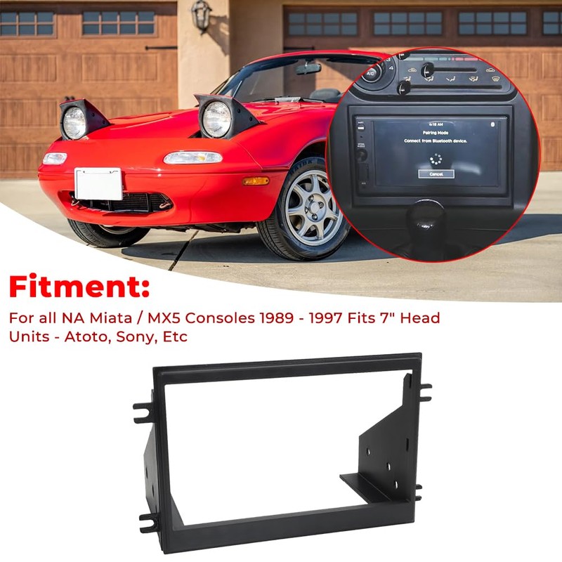 WIKIBB for Mazda Miata NA Double Din Head Unit Bezel,