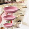 Frying Pan Nonstick, 9.5 Inch Pink Egg Pan, Non Stick