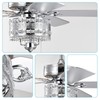 Vivastate Elegant 52'' Crystal Ceiling Fan Lamp with 5 Reversible