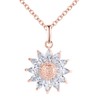COLORFUL BLING 14K Gold Plated Sunflower Necklace Cubic Zircon Gold