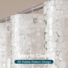 Titanker Clear Shower Curtain Liner with Pebble Pattern, Medium Weight