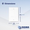Sigma Electric, White Sigma Engineered Solutions Weatherproof 14240WH 1-Gang Rectangular
