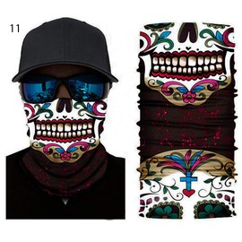 VPK Bandana Scarf Face Mask Balaclava Neck Mouth Cover for Motorcycling Fishing Cycling Sun Sport Gaiter (A-Skeleton)