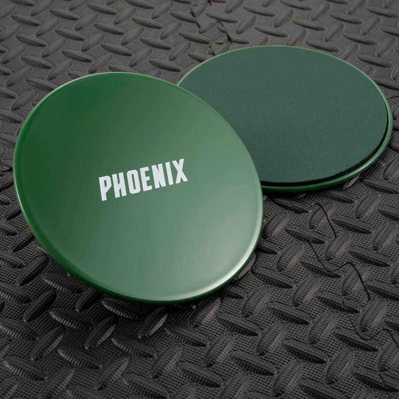 Phoenix Fitness Dual-Sided Gliding Discs - 2x Core Sliders for