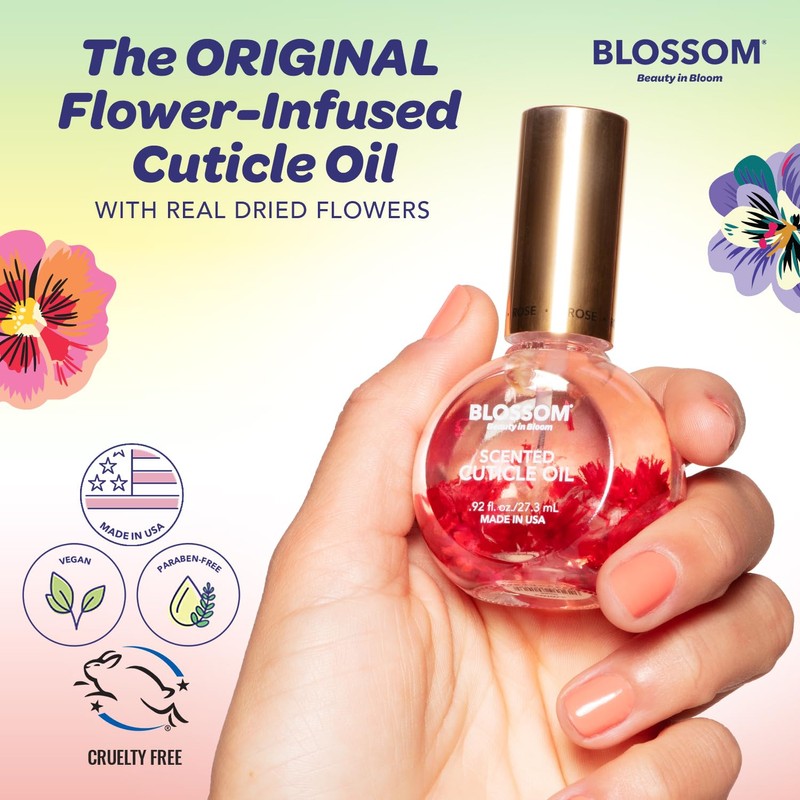 Blossom Cuticle Oil for Nails, Hydrating, Moisturizing, Scented Nail Oil