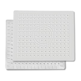 Kitchen Sink Mat, 12" x 10" Dish Drying Mat, Sink Protector Mats for Bottom of Kitchen Sink, Fast Draining Sink Mats with Grid, 2 Pack White
