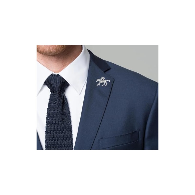 Horse Racing Jockey Brass Polished Lapel Pin Badge Brooch