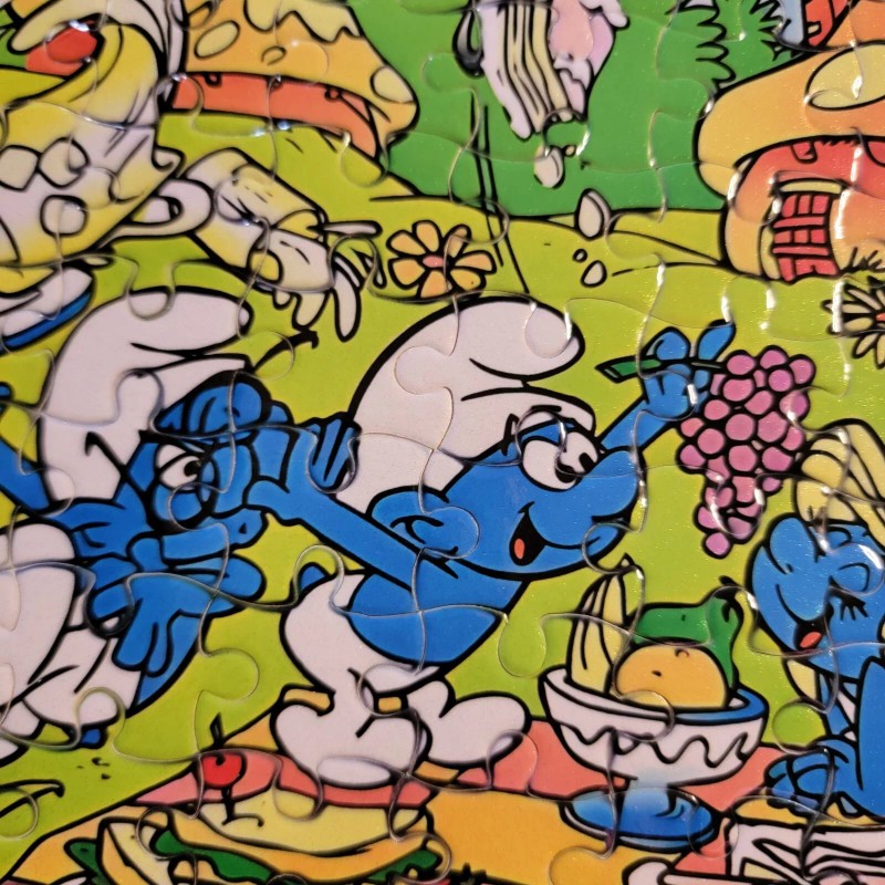 Handmade Smurfs Puzzle 120 Piece Custom Handmade Jigsaw Puzzle